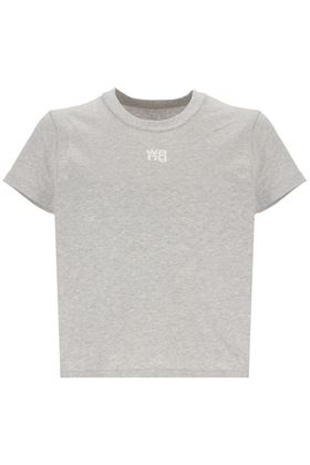 T-shirt in cotone con stampa logo Alexander Wang | 4CC3221358050